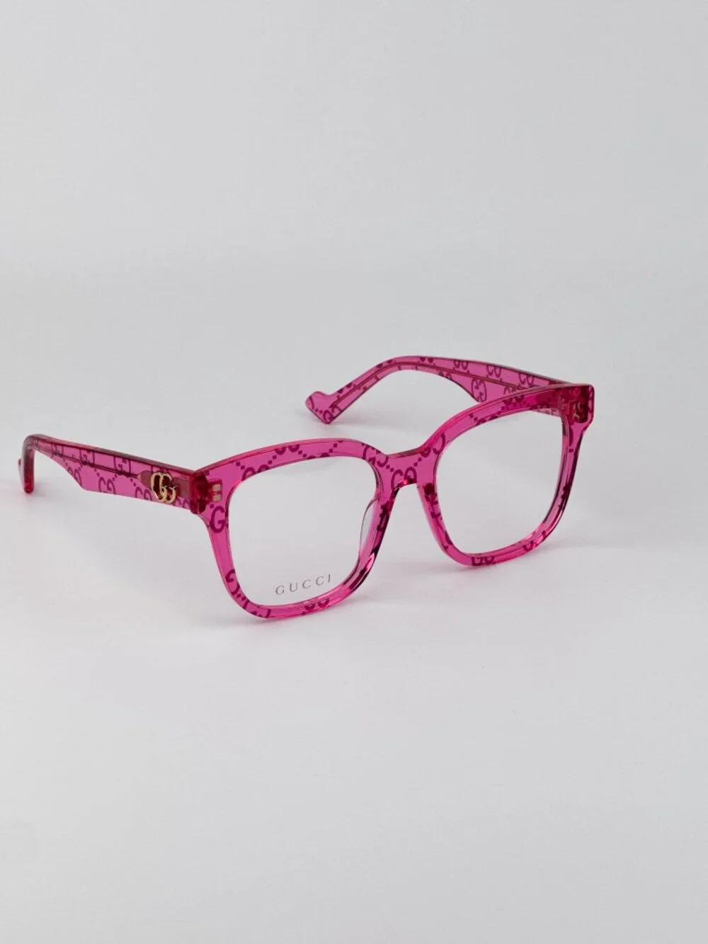 Gucci GG0958O Women’s Eyeglasses – Transparent Pink Square Frame | Model GG0958O